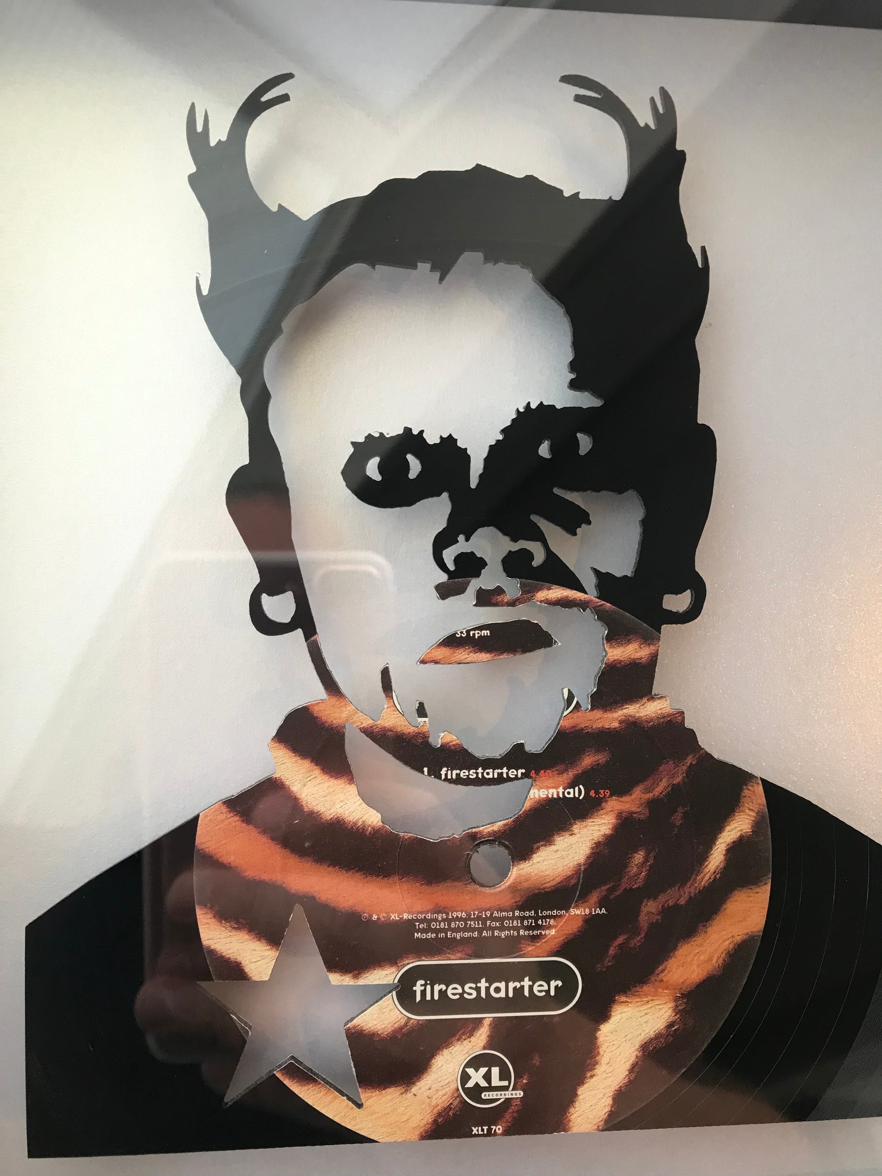 Keith Flint of The Prodigy - Firestarter Framed Original Vinyl Record Art 1996