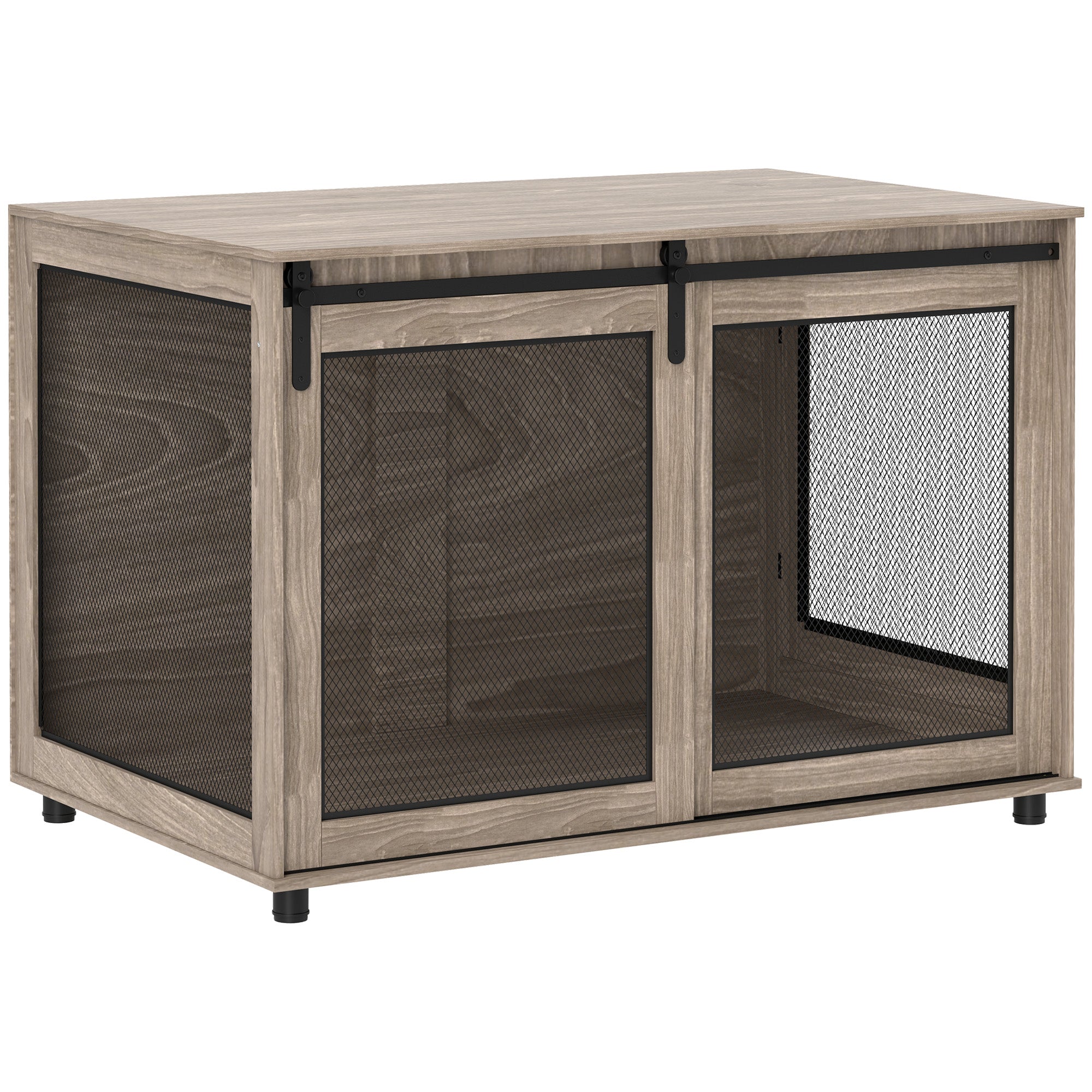 PawHut Dog Crate Furniture w/ Sliding Door, 80 x 58.5 x 63cm