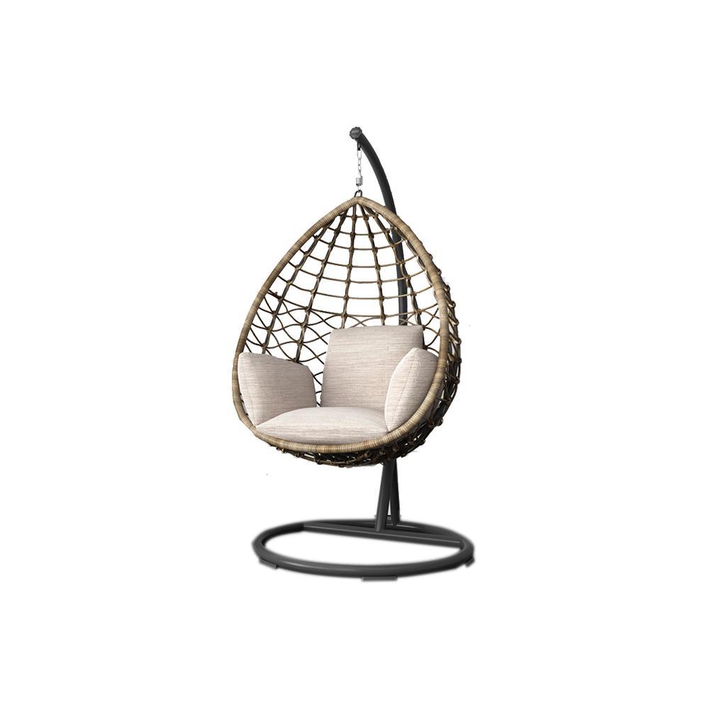 Kye Rattan Garden Hanging Egg Chair with Stand, Indoor/ Outdoor Furniture