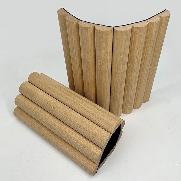 Large Fluted Wall Panels in Natural Oak - 240cm x 60cm - Zestio