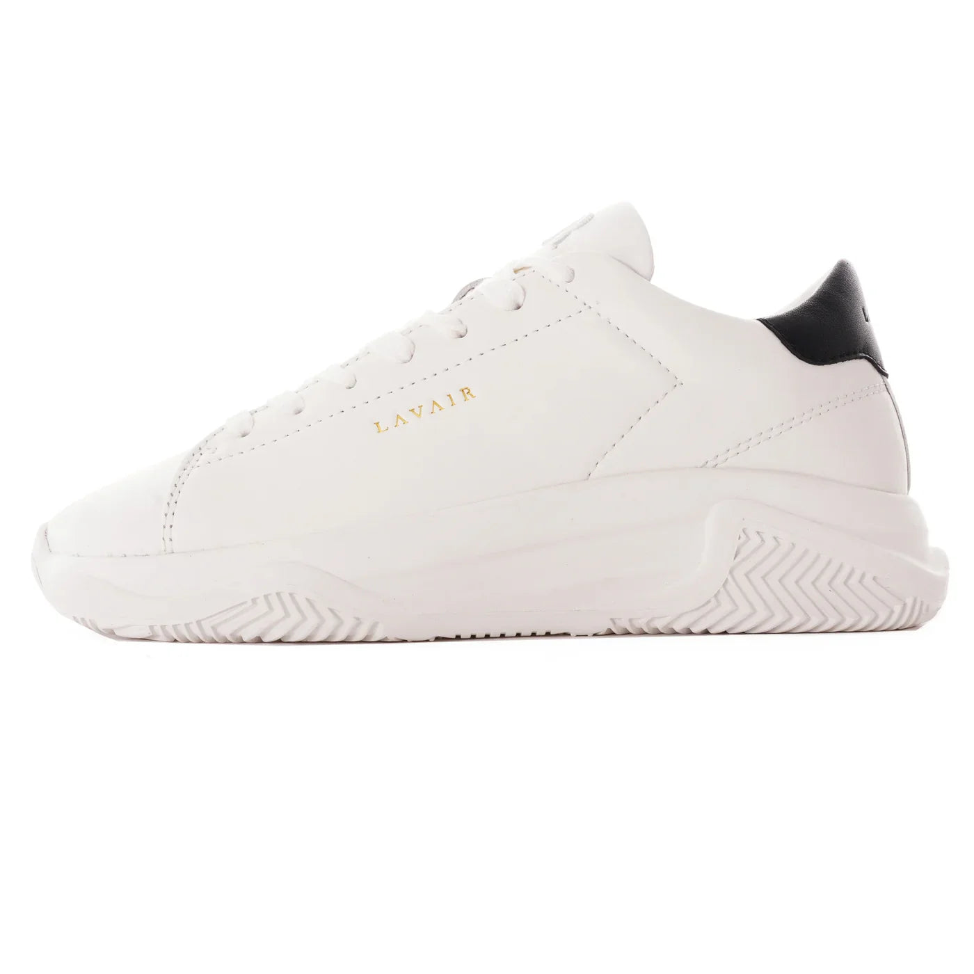 UK 5 Lavair Linear 2.0 White Black Chunky Leather Women Trainers – EU 38