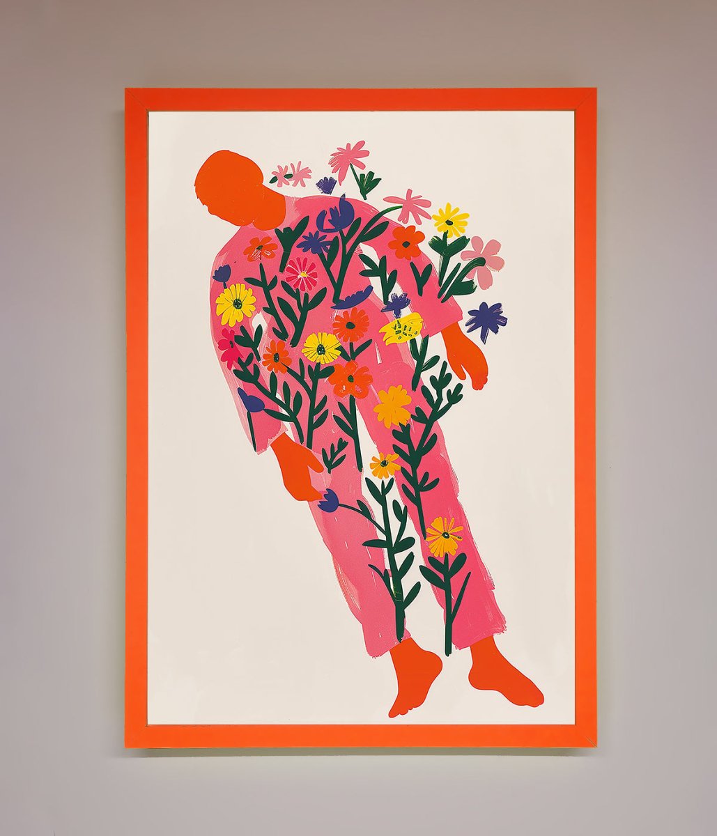 Laying In The Flowers Framed Poster - Zestio