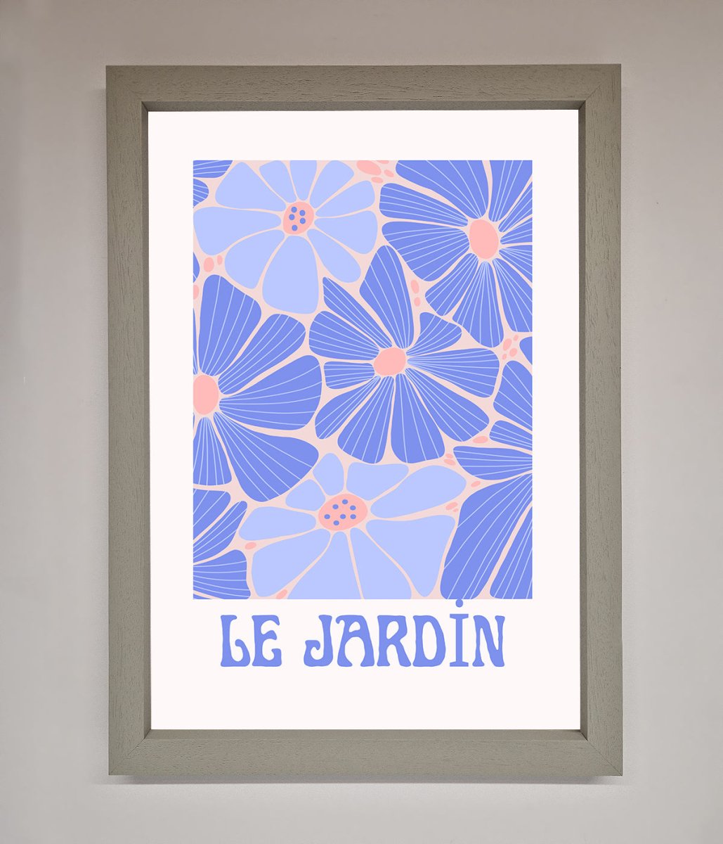 Le Jardin Blue Framed Poster - Zestio