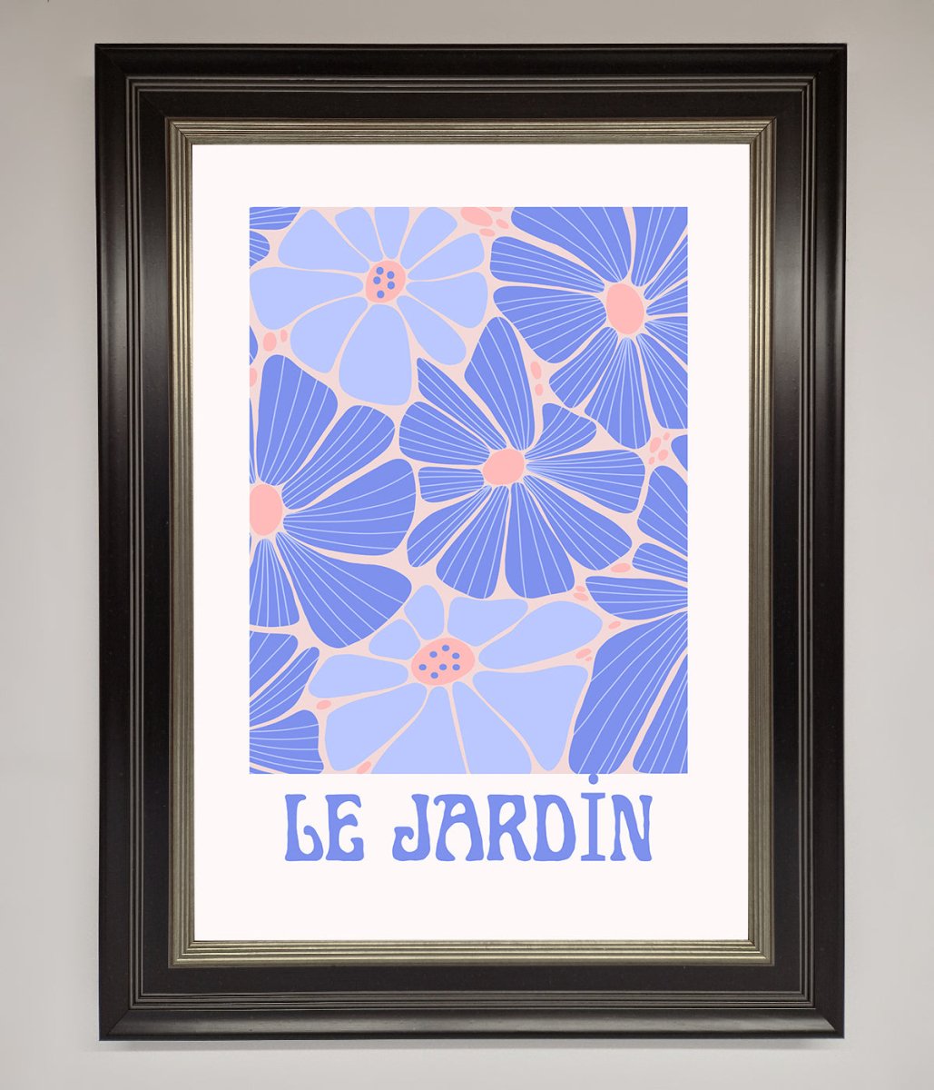 Le Jardin Blue Framed Poster - Zestio