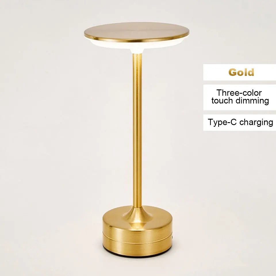 LED Table Lamp Touch Sensor Night Light – USB Rechargeable Portable Wireless Lamp for Bedroom, Restaurant, Hotel, or Bar