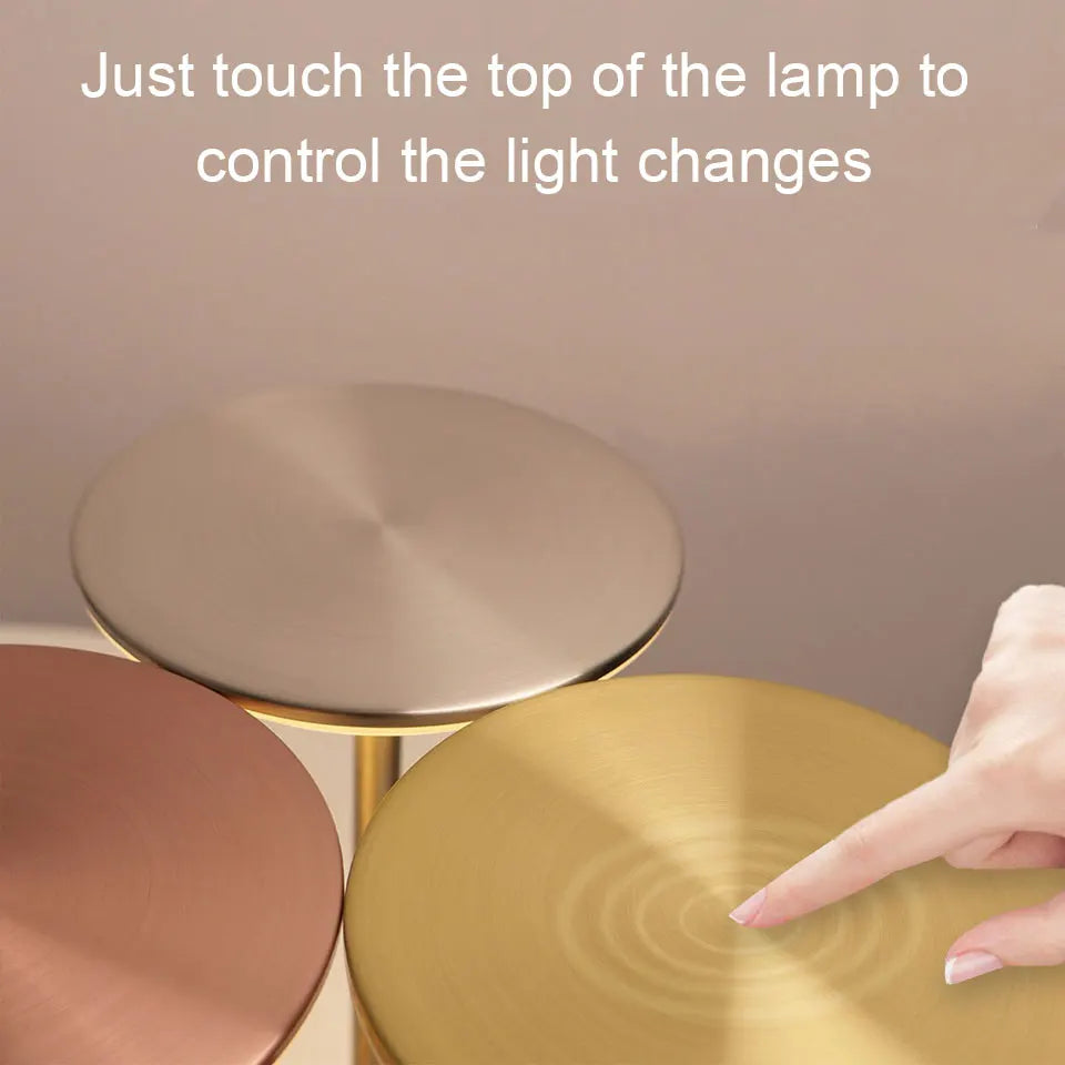 LED Table Lamp Touch Sensor Night Light – USB Rechargeable Portable Wireless Lamp for Bedroom, Restaurant, Hotel, or Bar