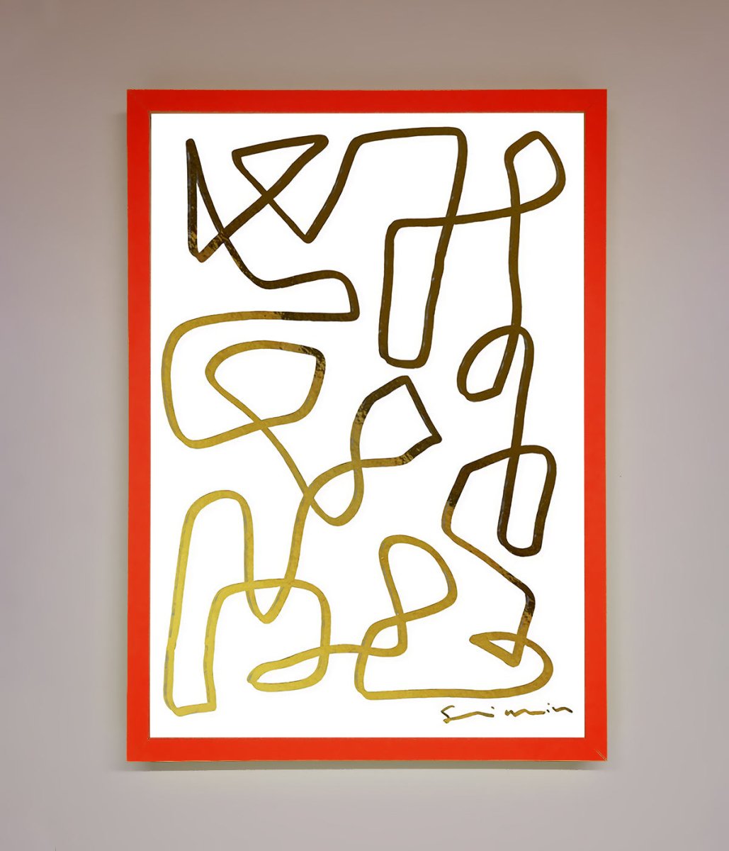 Line Squiggle Foil Print - Zestio