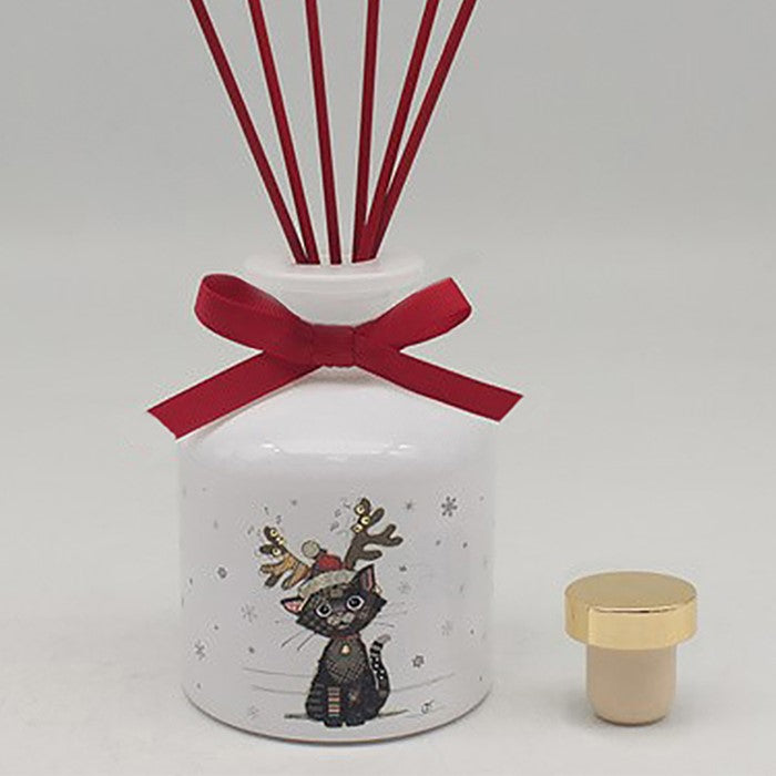 Lesser & Pavey Bug Art Christmas kitten Reed Diffuser LP54160