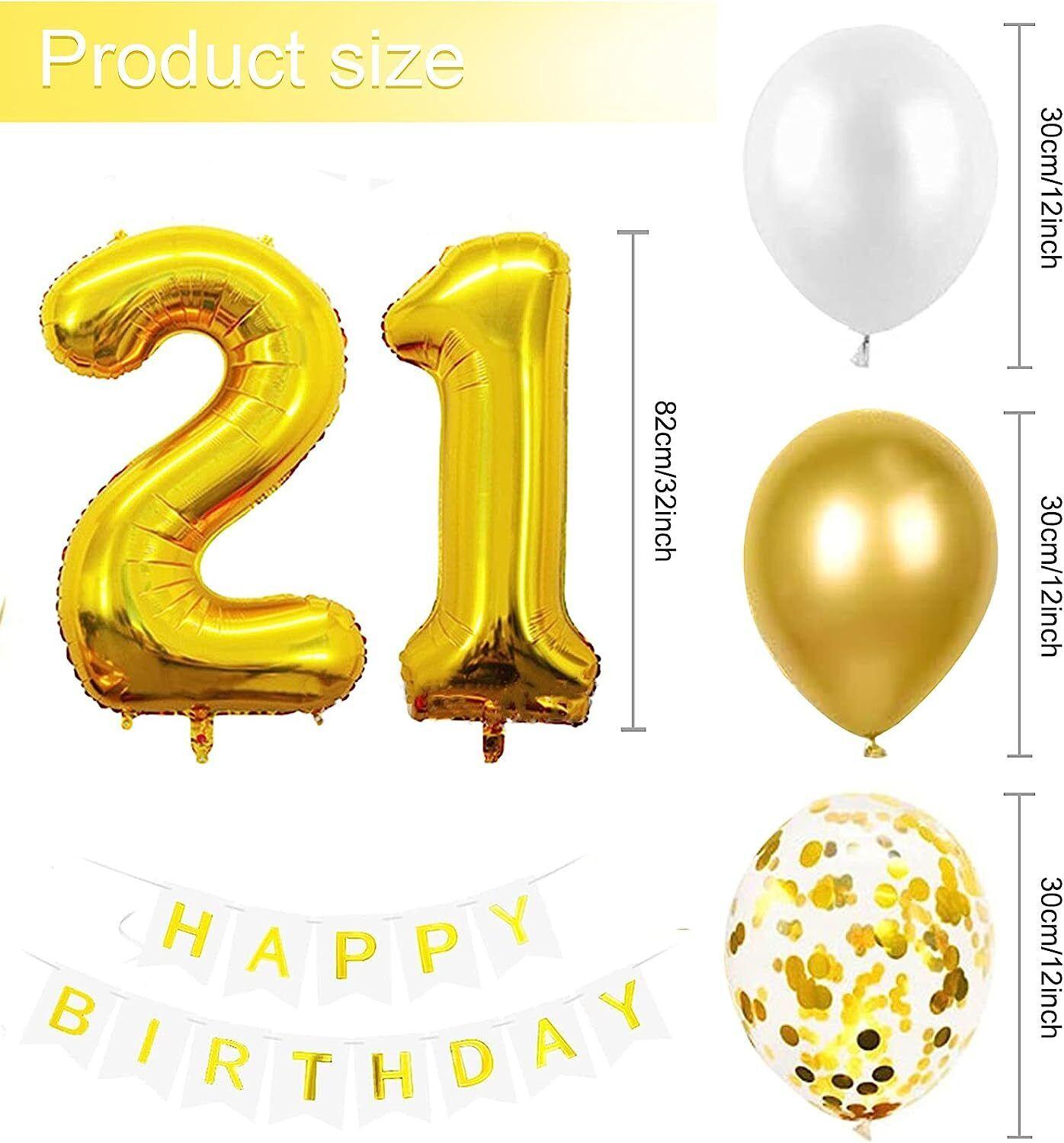 Birthday Decoration Balloon set for 18th, 21st, 30th, 40th, and 50th birthdays