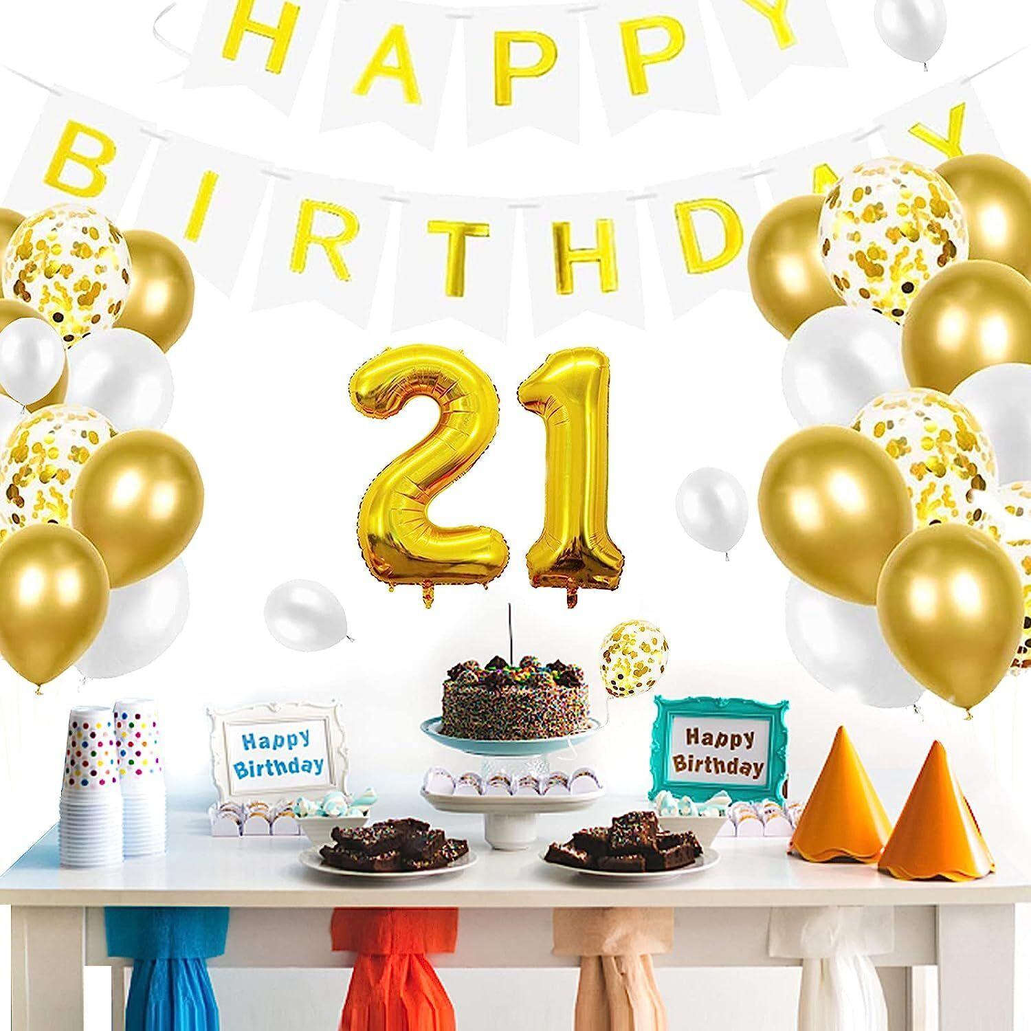 Birthday Decoration Balloon set for 18th, 21st, 30th, 40th, and 50th birthdays