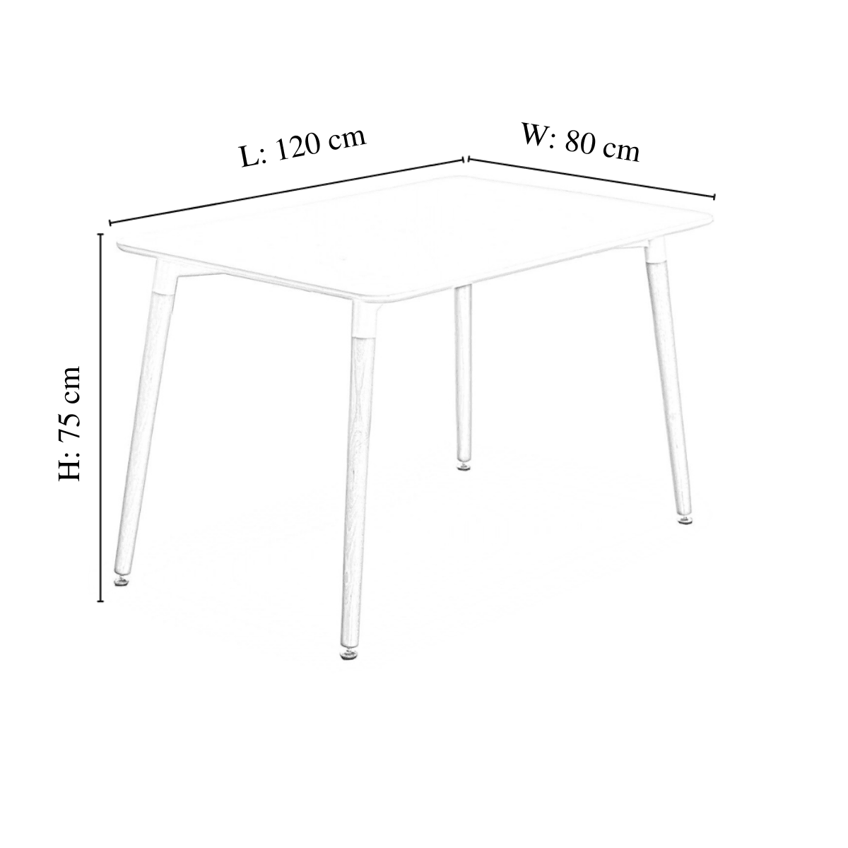 Lucia Halo Dining Set, a Table and Chairs Set of 4, Oak/Grey - Zestio