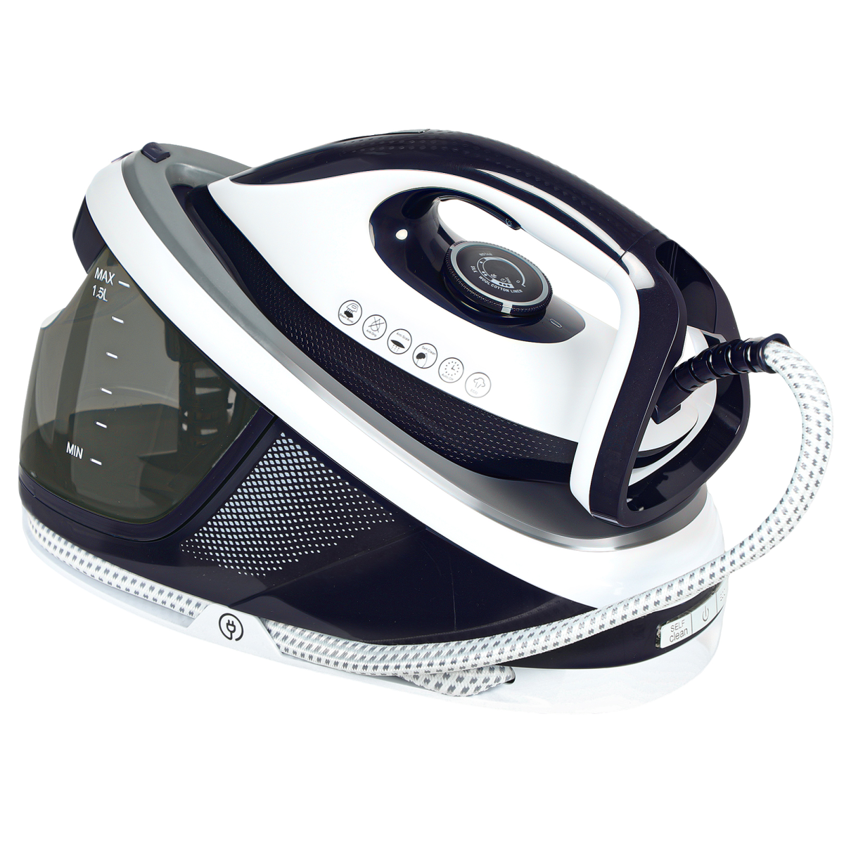 HOMCOM Steam Generator Iron, Large Water Tank, Smart ECO Mode, Self-Cleaning