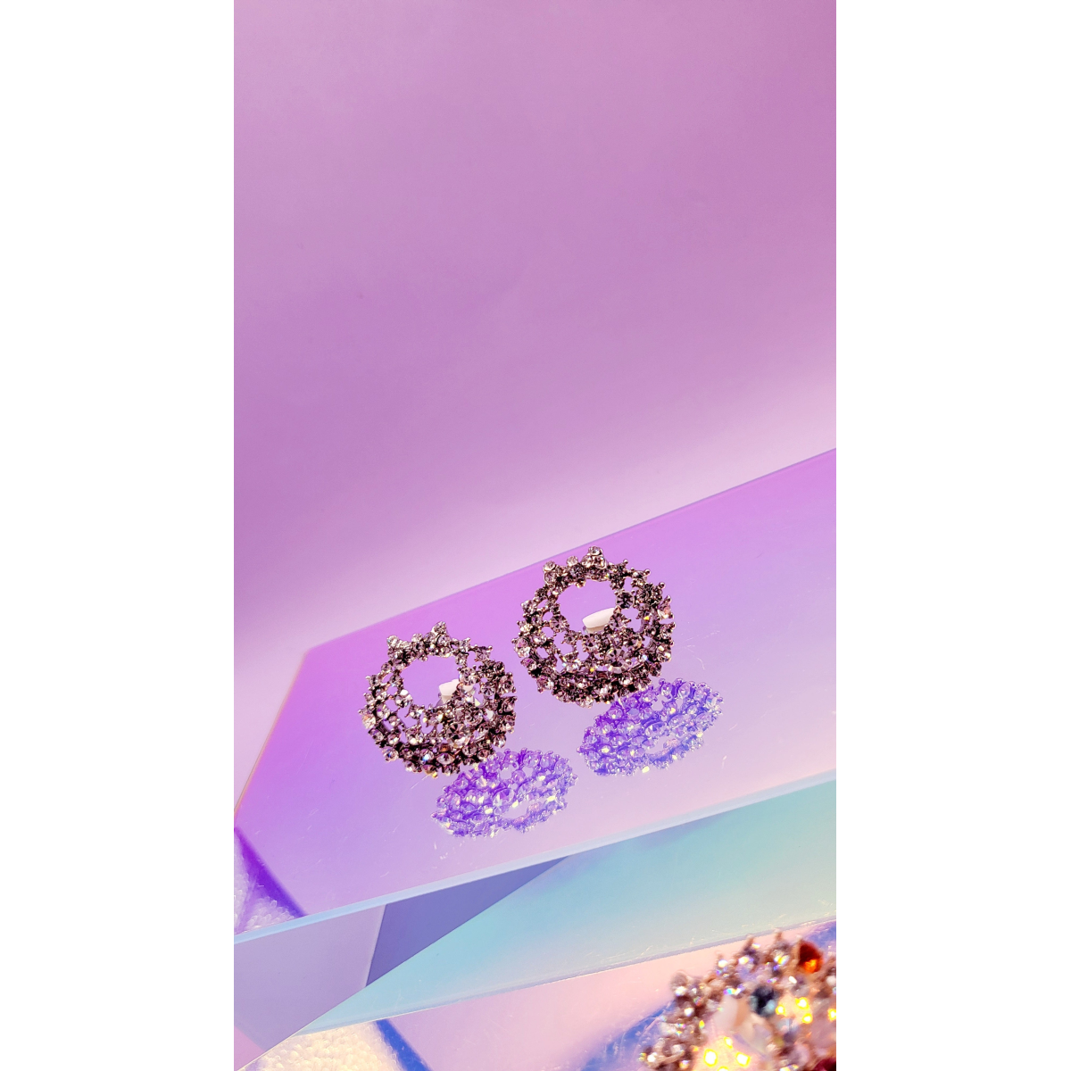 Polo Crystal Non Pierced Clip On Earrings
