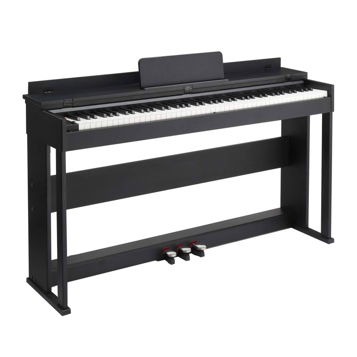 GDP-205S01 88 Keys Home Digital Piano Full Weighted Action Flip Type Keyboards with Furniture Stand, Power Adapter, Triple Pedals, Headphone,for All Experience Levels Black