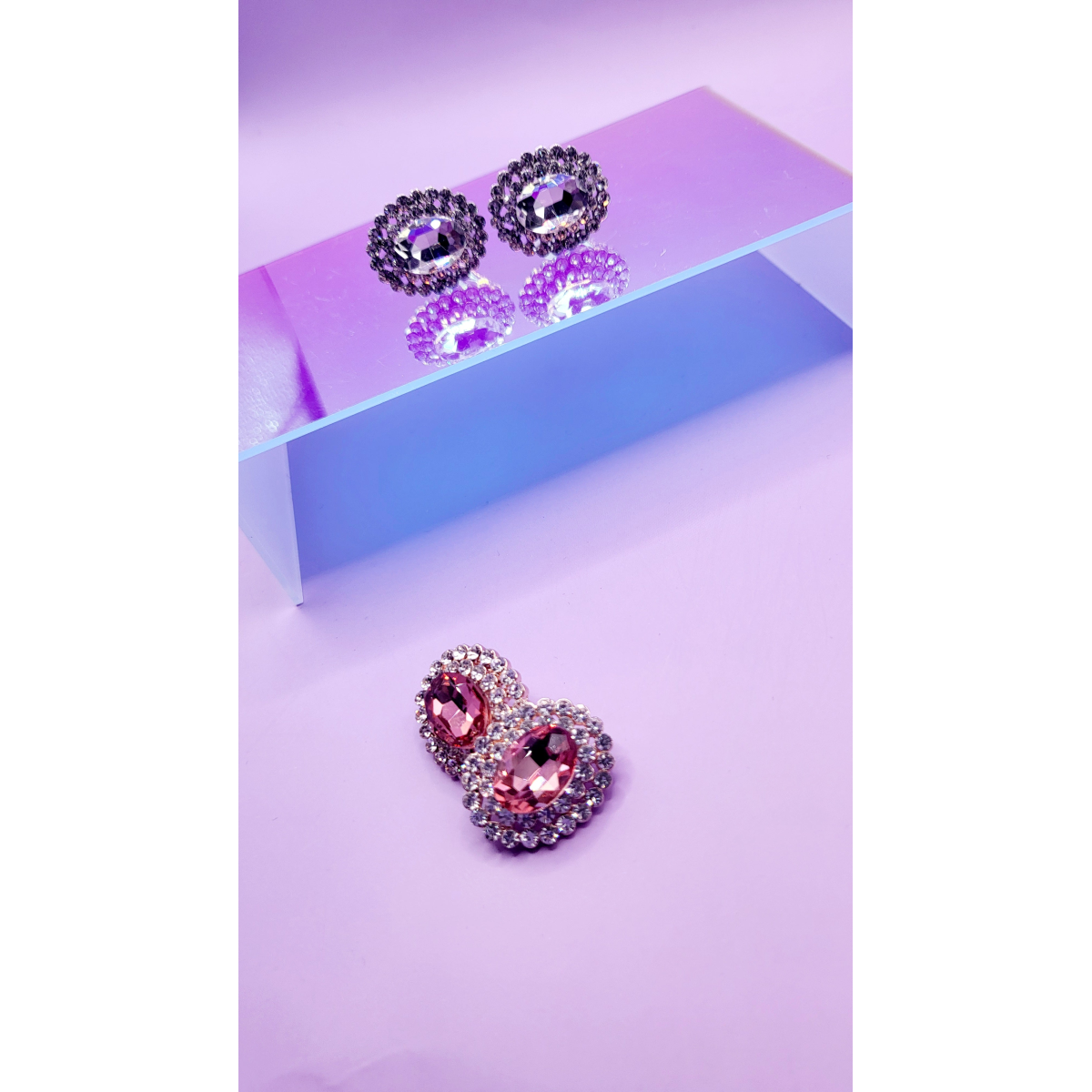 Luxe Crystal Non Pierced Clip On Earrings