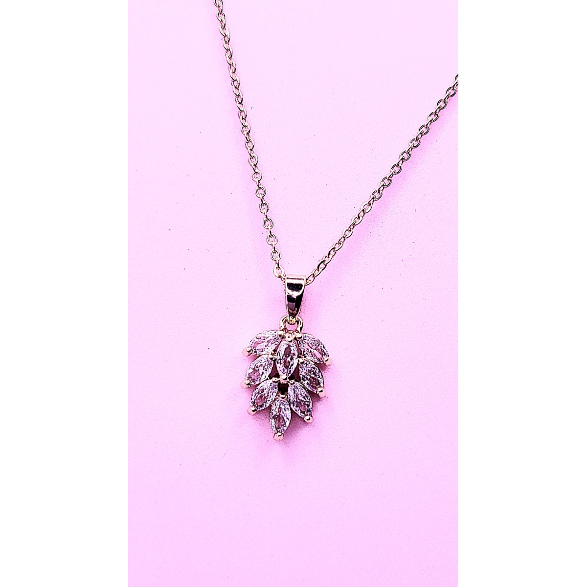Layered Drop Crystal Necklace