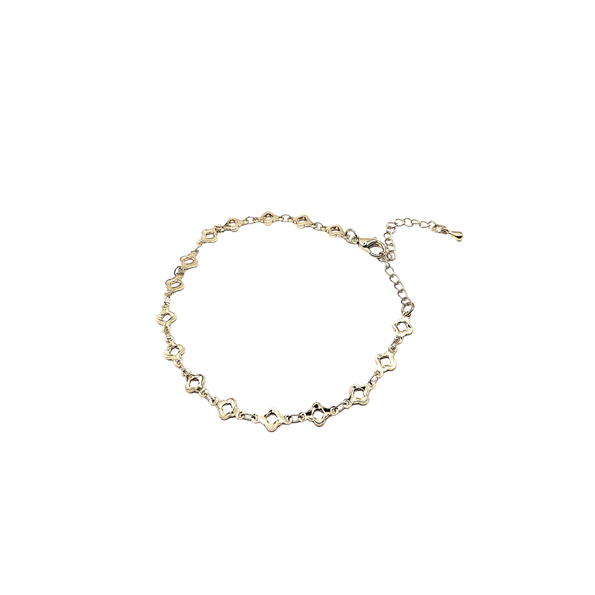 Flower Link Chain Link Anklet