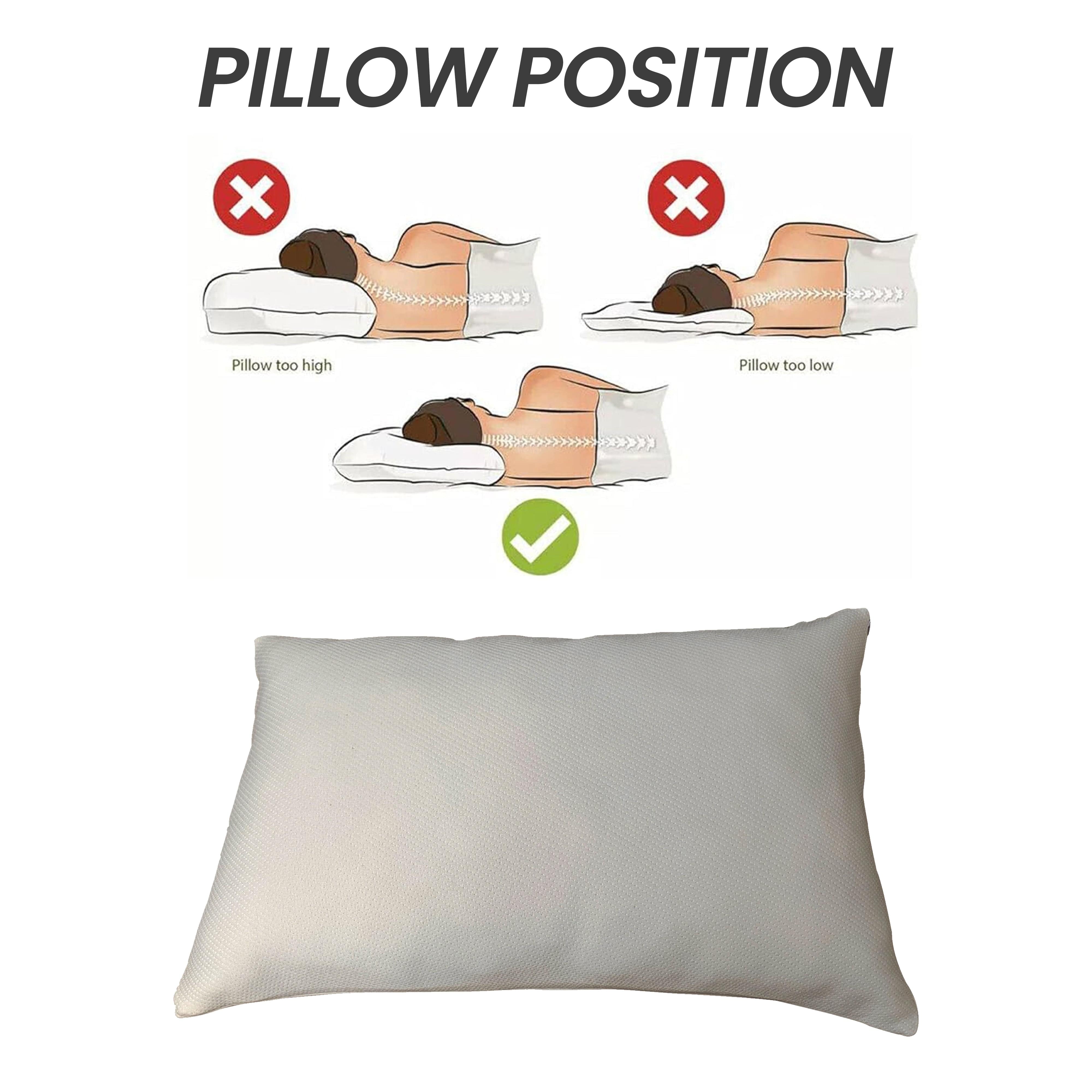 OLIVIA ROCCO Memory Foam Pillow Medium With Luxury Premium Fibre Filling Orthopaedic Support For Neck And Back Pain Relief