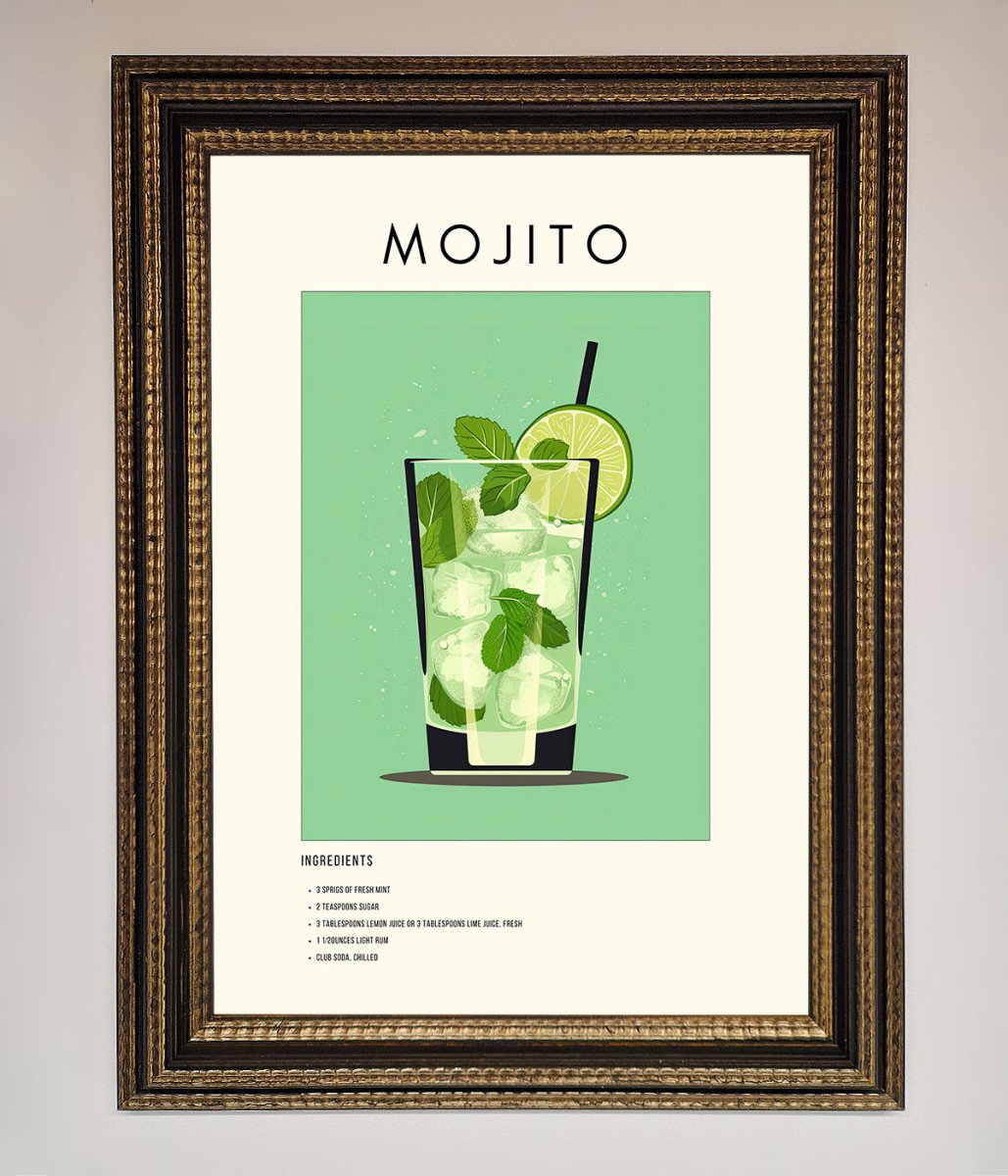 Mojito Framed Poster - Zestio
