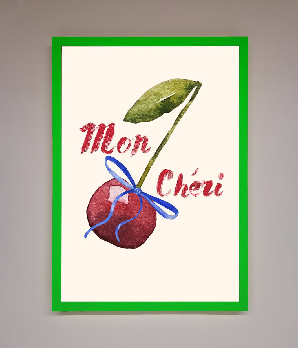 Mon Cheri Cherry Framed Wall Art - Zestio