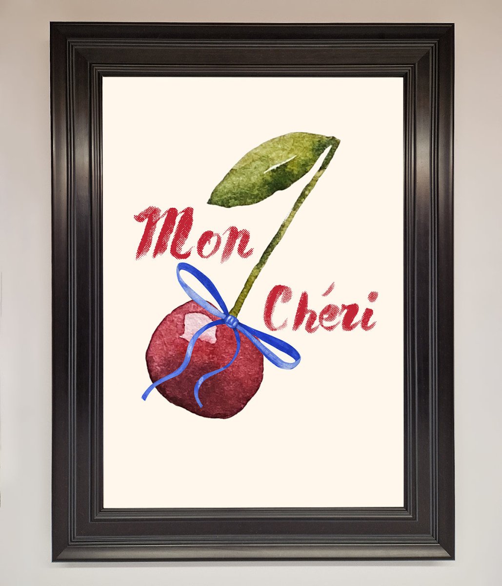 Mon Cheri Cherry Framed Wall Art - Zestio