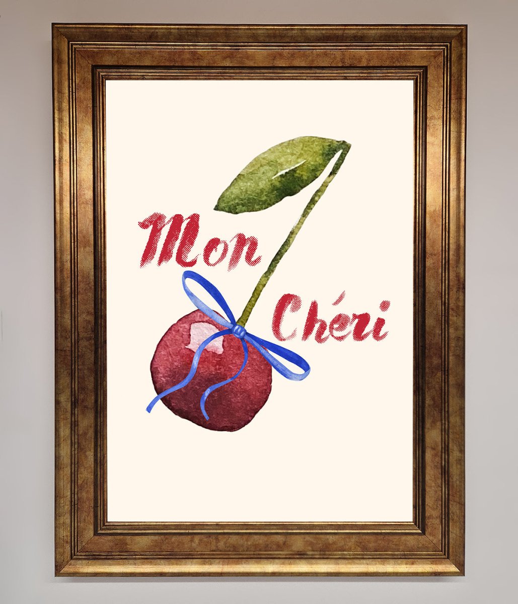 Mon Cheri Cherry Framed Wall Art - Zestio