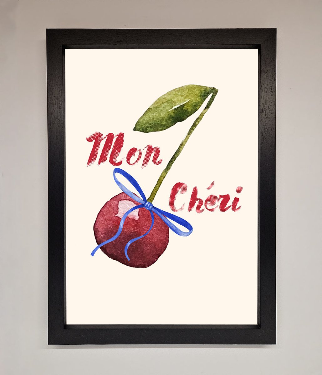 Mon Cheri Cherry Framed Wall Art - Zestio