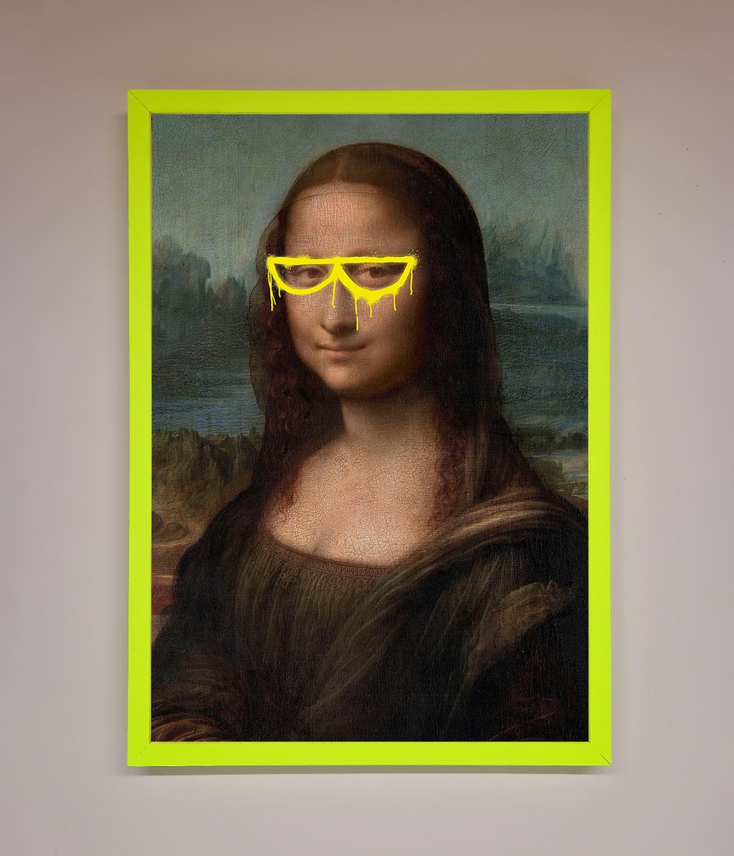 Mona Lisa Glasses Framed Print - Zestio