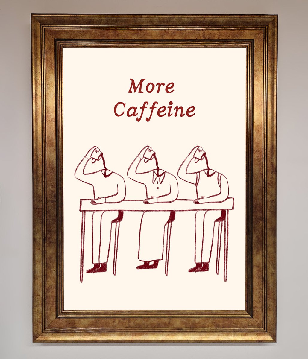 More Caffeine Framed Wall Art - Zestio