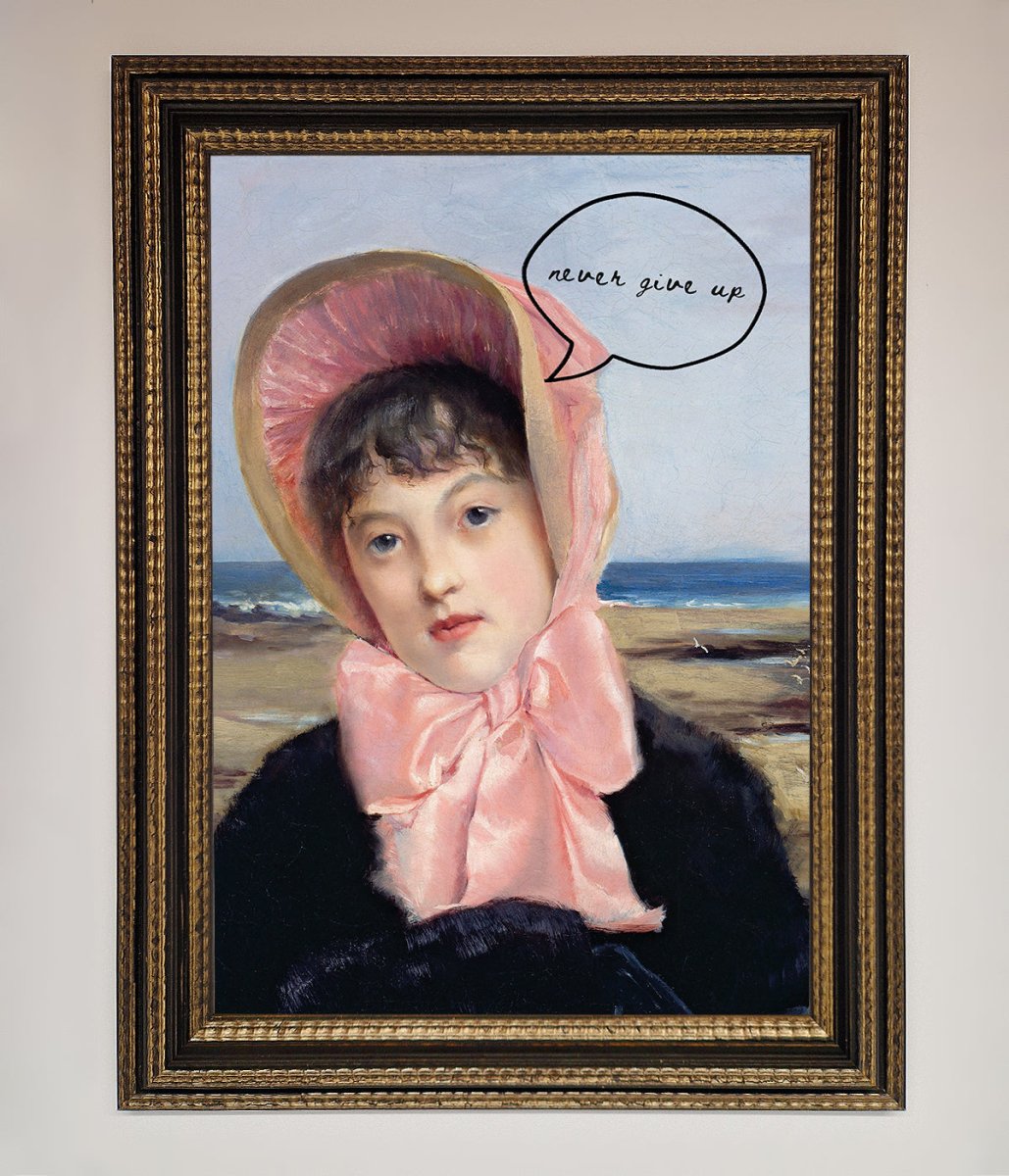 Never Give Up Framed Wall Art - Zestio