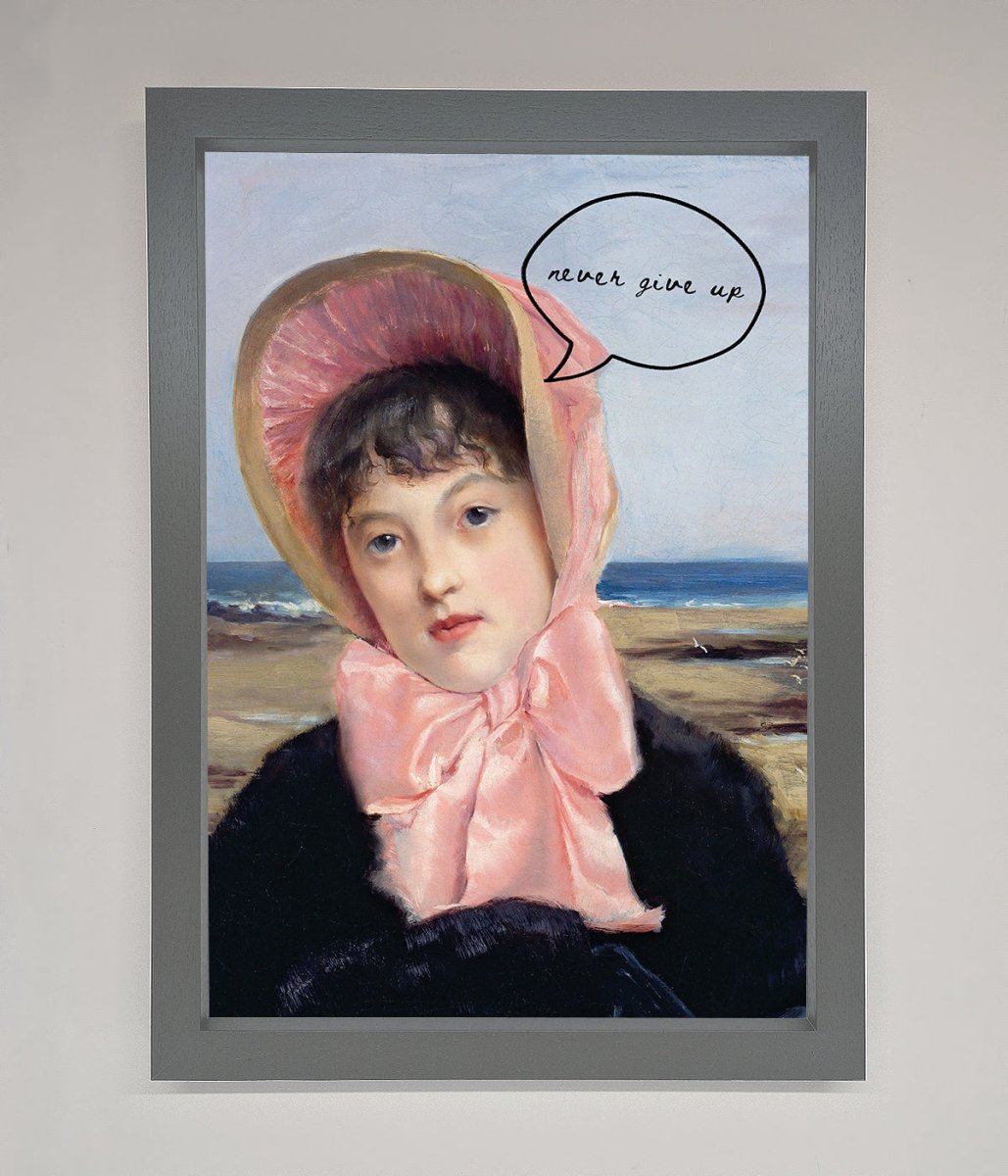 Never Give Up Framed Wall Art - Zestio