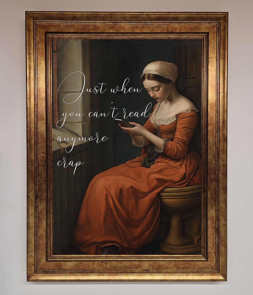 No More Crap Framed Poster - Zestio