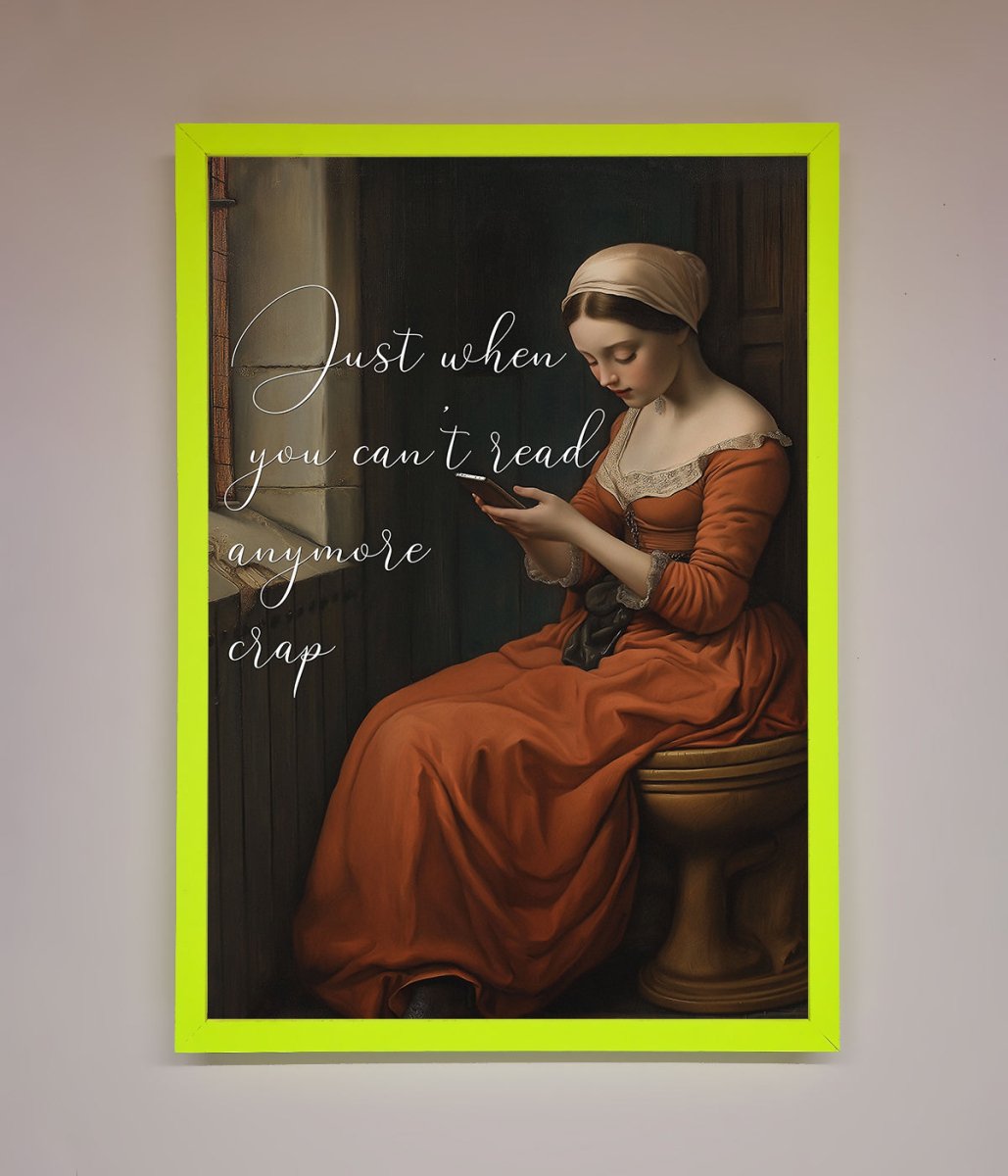 No More Crap Framed Poster - Zestio