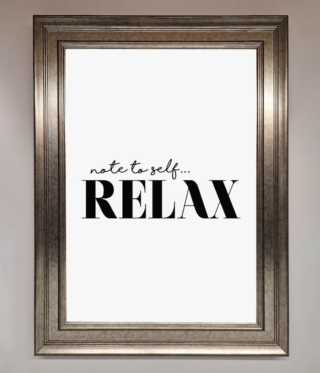 Not to Self Motivational quote Framed Wall Art - Zestio