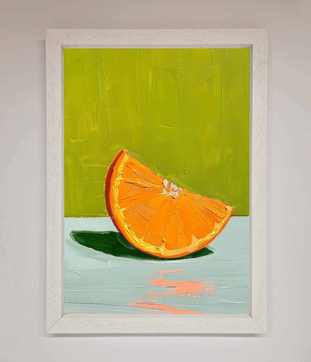 Orange Wedge Framed Print - Zestio