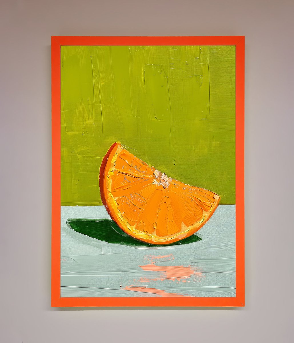 Orange Wedge Framed Print - Zestio