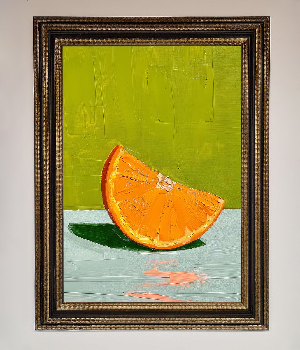 Orange Wedge Framed Print - Zestio