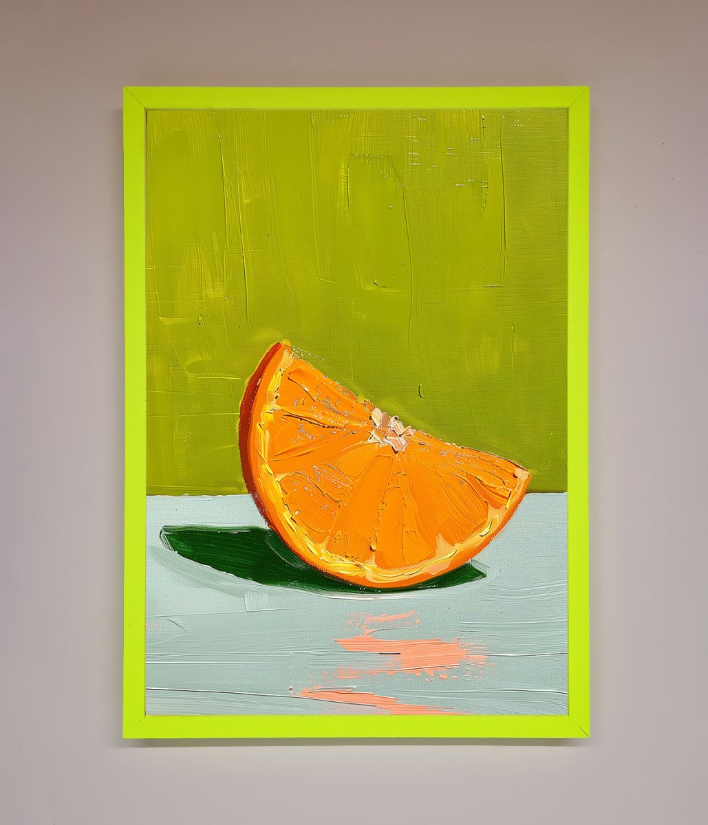 Orange Wedge Framed Print - Zestio