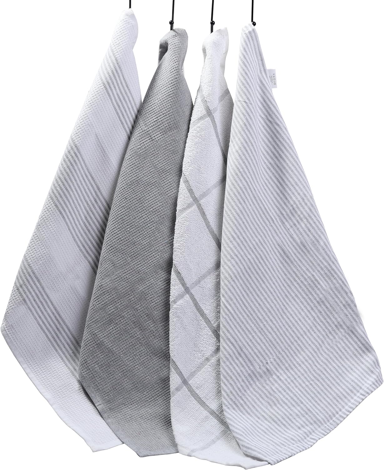 OLIVIA ROCCO Pack Of 4 Green Cotton Tea Towels 65x45 Cm High Absorbency Durable For Drying Dishes And Cleaning Spills For Everyday Kitchen