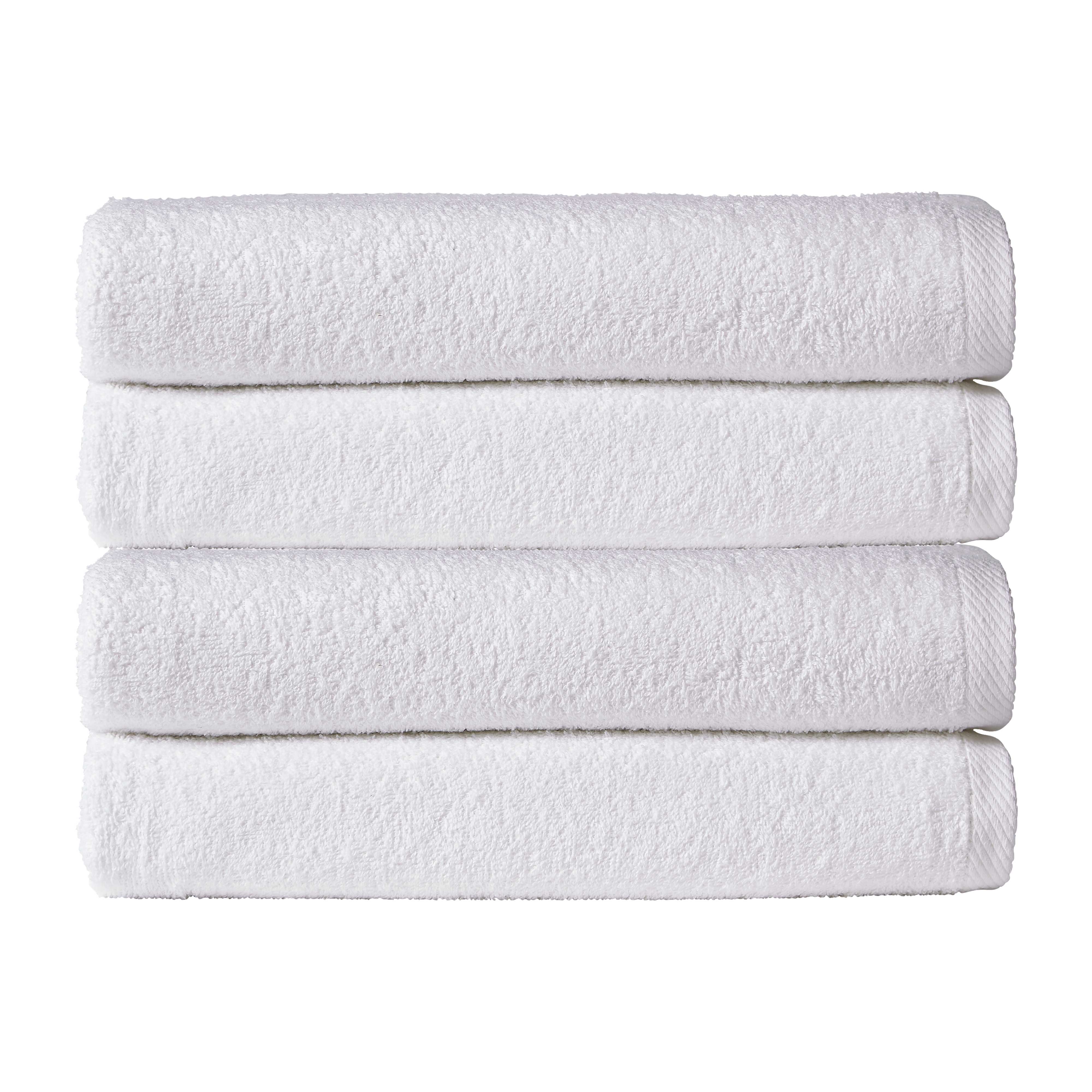 OLIVIA ROCCO Pack Of 4 Large Quick-Drying Indus Valley Cotton Bath Sheets 80x140cm Lightweight Easycare For Home Travel Gym Holidays Multiple Colours