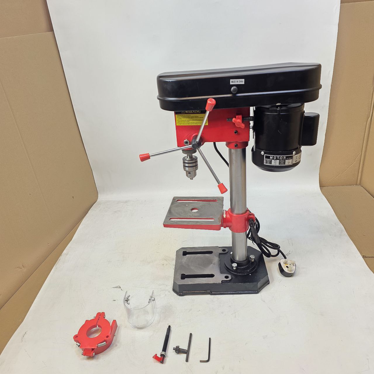 Mini Bench Drill Press 350W 5-Speed Pillar Drill with Cast Iron Base 220V