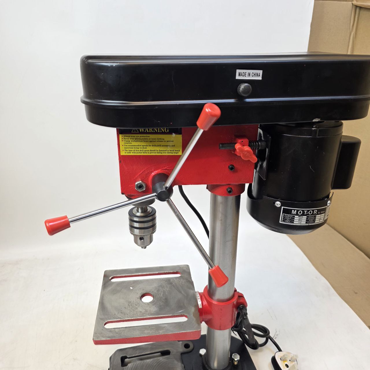 Mini Bench Drill Press 350W 5-Speed Pillar Drill with Cast Iron Base 220V