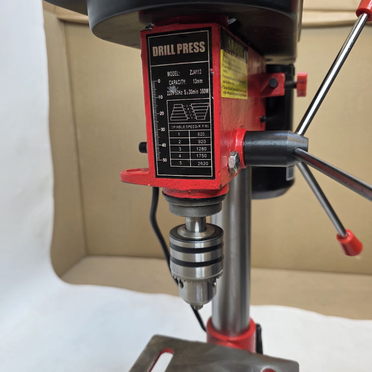 Mini Bench Drill Press 350W 5-Speed Pillar Drill with Cast Iron Base 220V