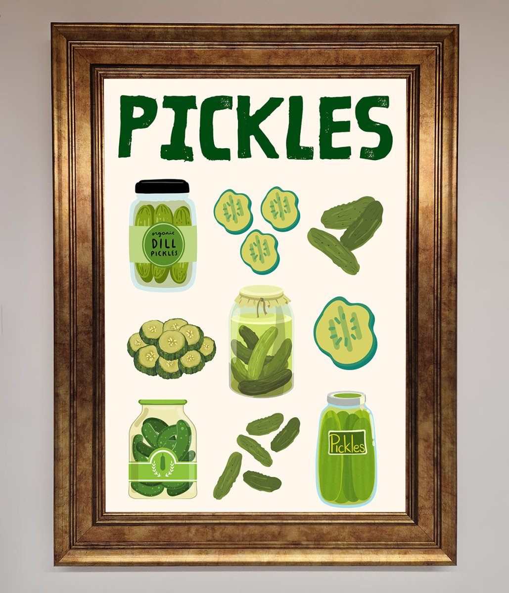 Pickle Lover Framed Wall Art - Zestio