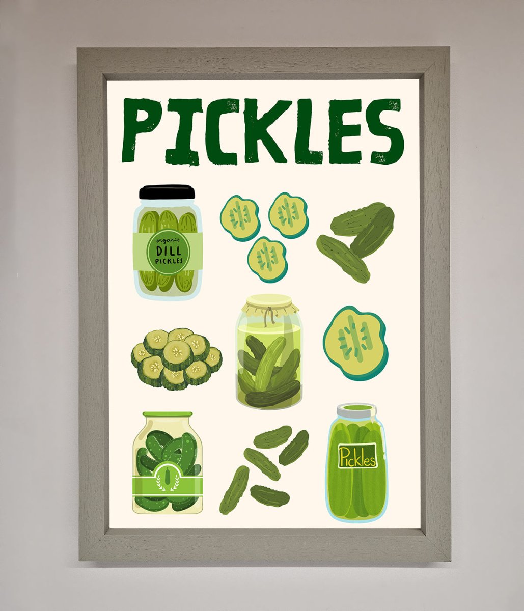 Pickle Lover Framed Wall Art - Zestio