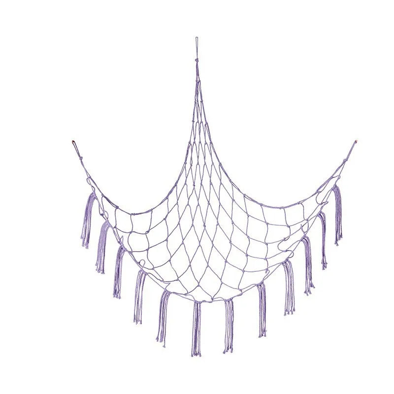 Cotton Rope Triangle Toy Net Pocket Hand-woven Children's Toy Storage Decorative Triangle Pocket Decorative Hanging Pocket