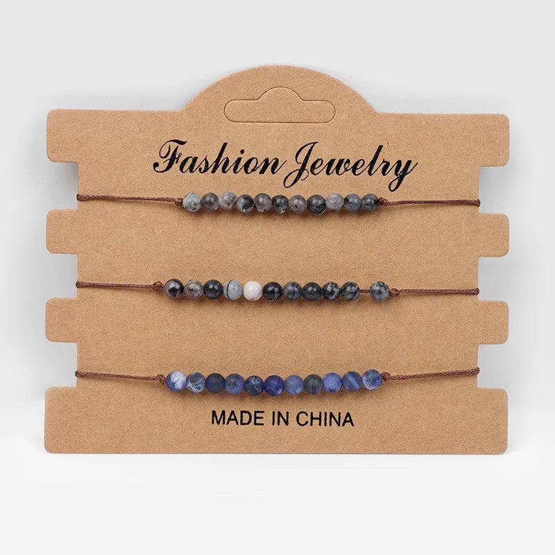 Simple Style Geometric natural stone Agate Bracelets In Bulk