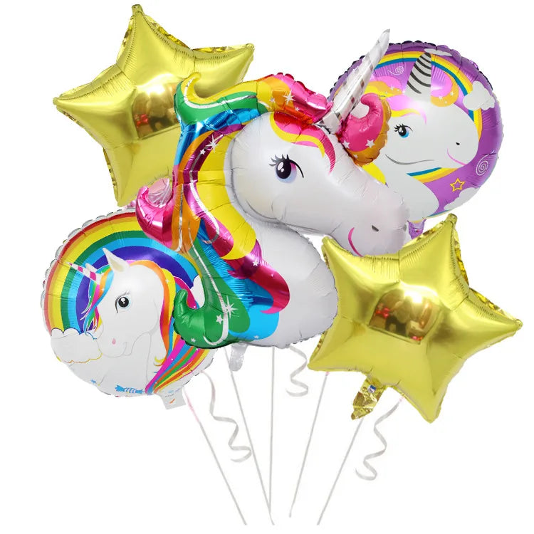 cute rainbow star aluminum film home party carnival balloons