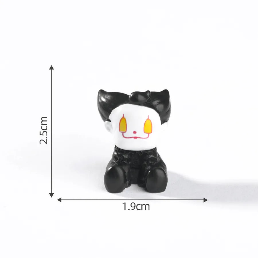 New Halloween Skeleton Bat Doll Diy Decorative Accessories Miniature Landscape Small Ornaments Resin Crafts Cartoon Style