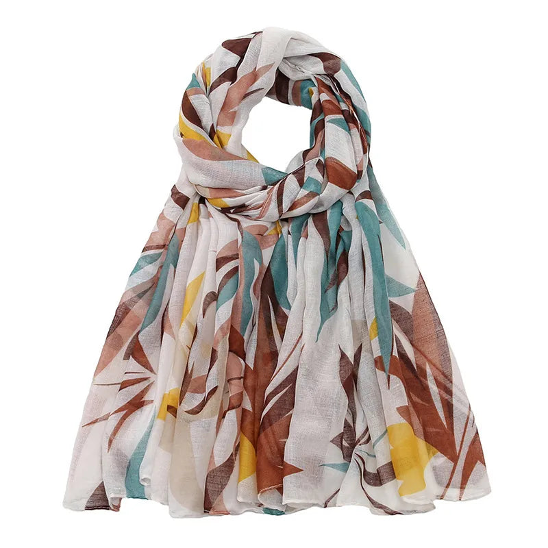 Women's Simple Style Color Block Voile Scarf
